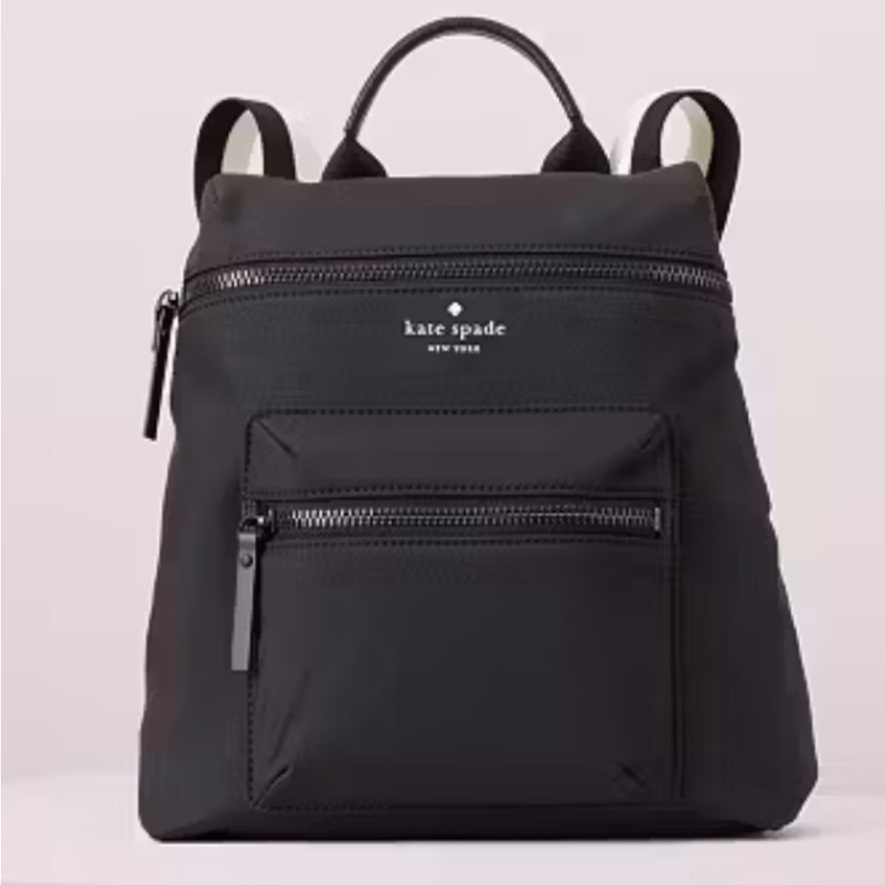 Kate Spade New York "That's The Spirit" convertible backpack in navy blue nylon